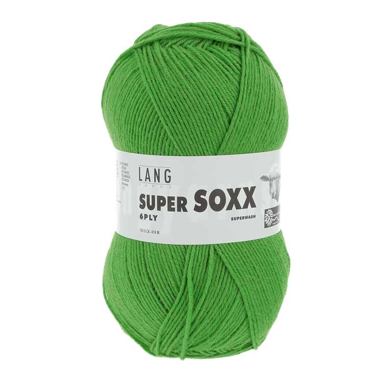 Lang Yarns Supersoxx 6-fach Uni Farbe 0016 hell grün