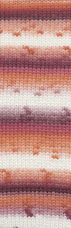 Lang Yarns Wooladdicts Mystery Farbe 1 white-orange-lilac