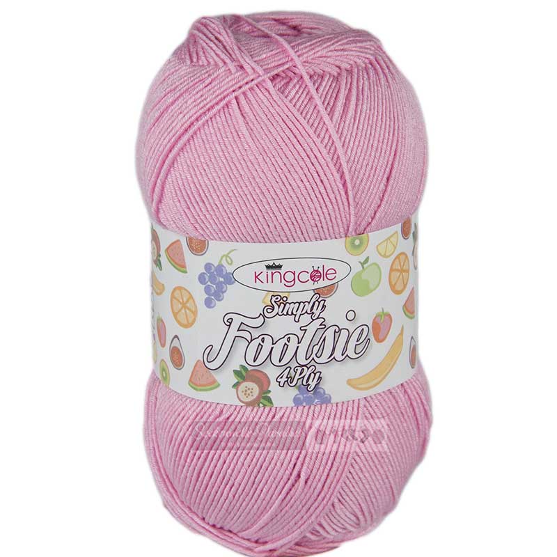 King Cole Simply Footsie 4Ply - 5222 pink grapefruit