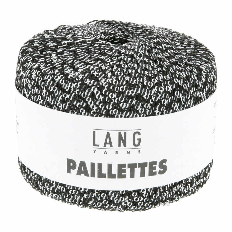 Lang Yarns Paillettes Farbe 204 schwarz-weiss