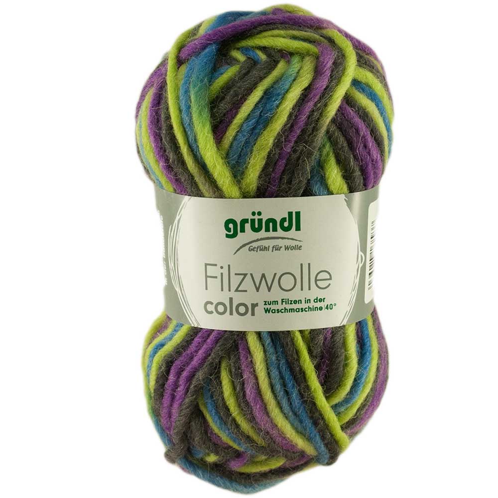 Gruendl Filzwolle Color 50g Fb. 42 lila-gruen
