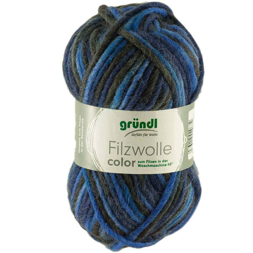 Gruendl Filzwolle Color 50g Fb. 23 blau-anthrazit