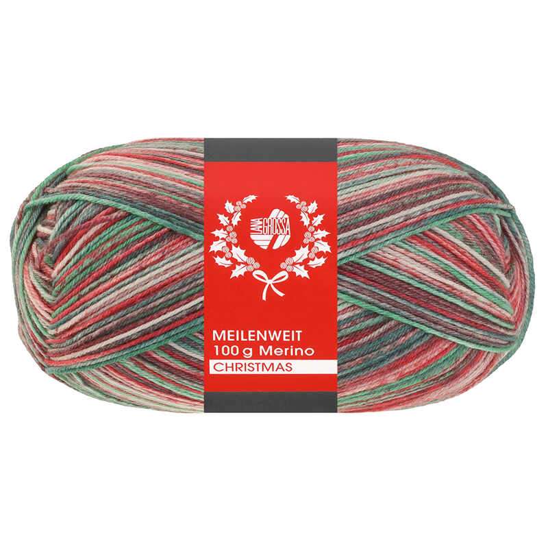 Lana Grossa Meilenweit 100 Merino Christmas Farbe 6807