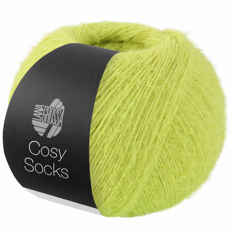 Lana Grossa Cosy Socks Uni Farbe 24 Limette