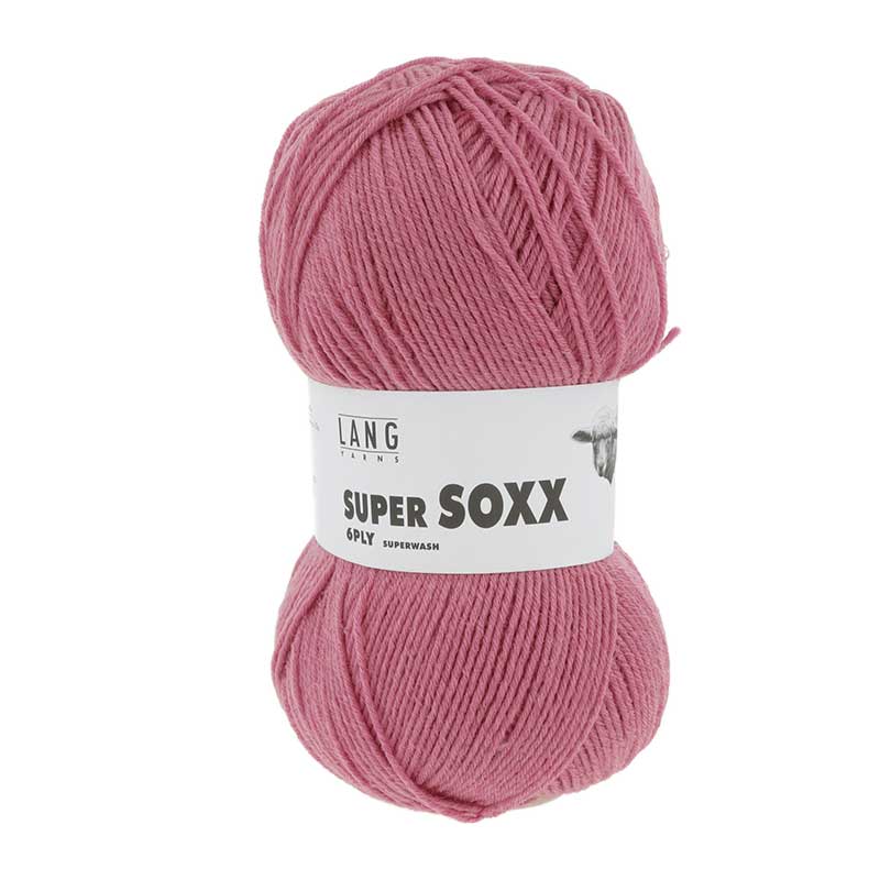 Lang Yarns Supersoxx 6-fach Uni Farbe 0119 dunkel rosa