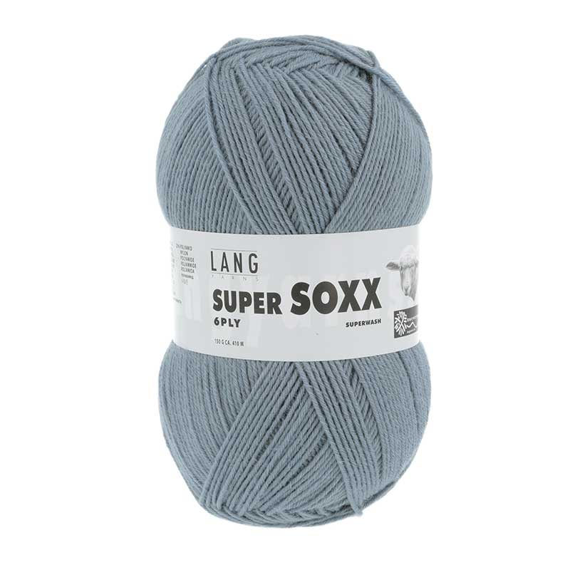 Lang Yarns Supersoxx 6-fach Uni Farbe 0020 hellblau