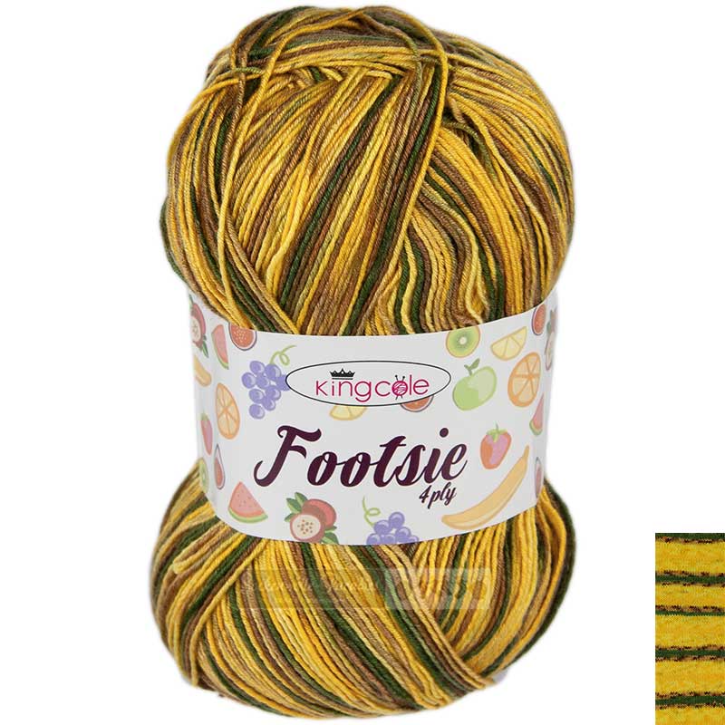 King Cole Footsie 4Ply - 4907 pineappel