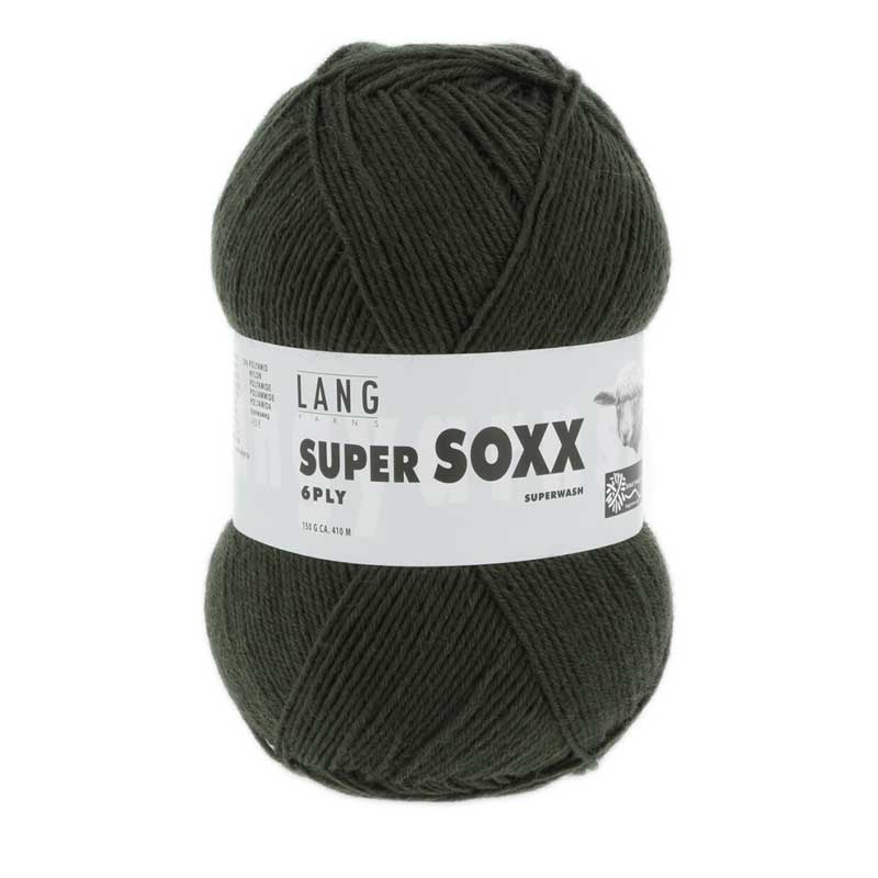 Lang Yarns Supersoxx 6-fach Uni Farbe 0018 dunkelgüen