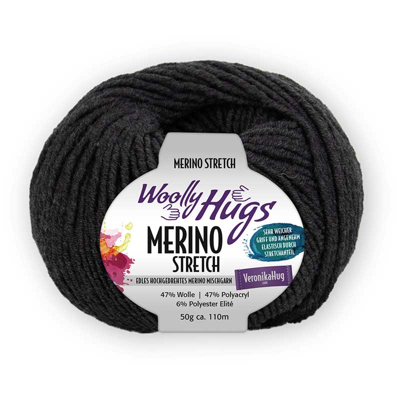 Woolly Hugs Merino Stretch anthrazit 198
