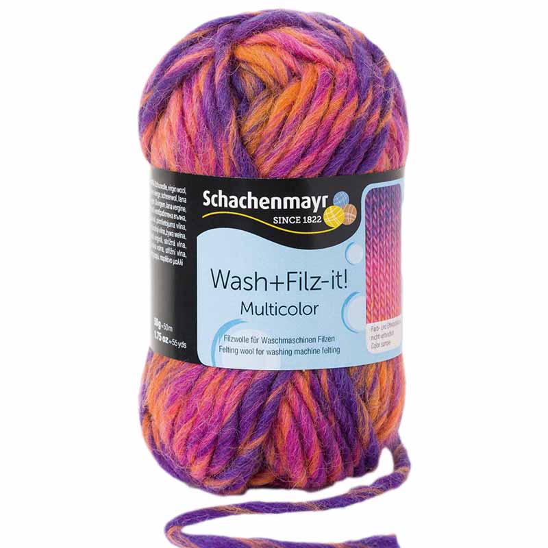 Schachenmayr Wash+Filz-it! Multicolor 208 pink-lilac multicolor
