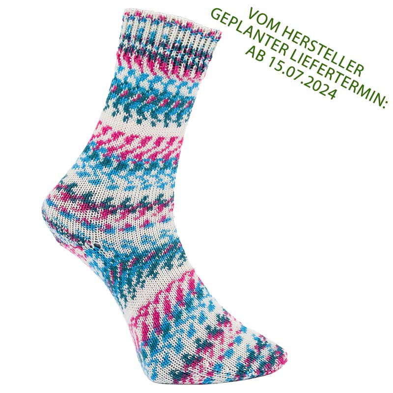 Pro Lana Golden Socks Fjord Socks Multicolor Farbe 484 türkis pink