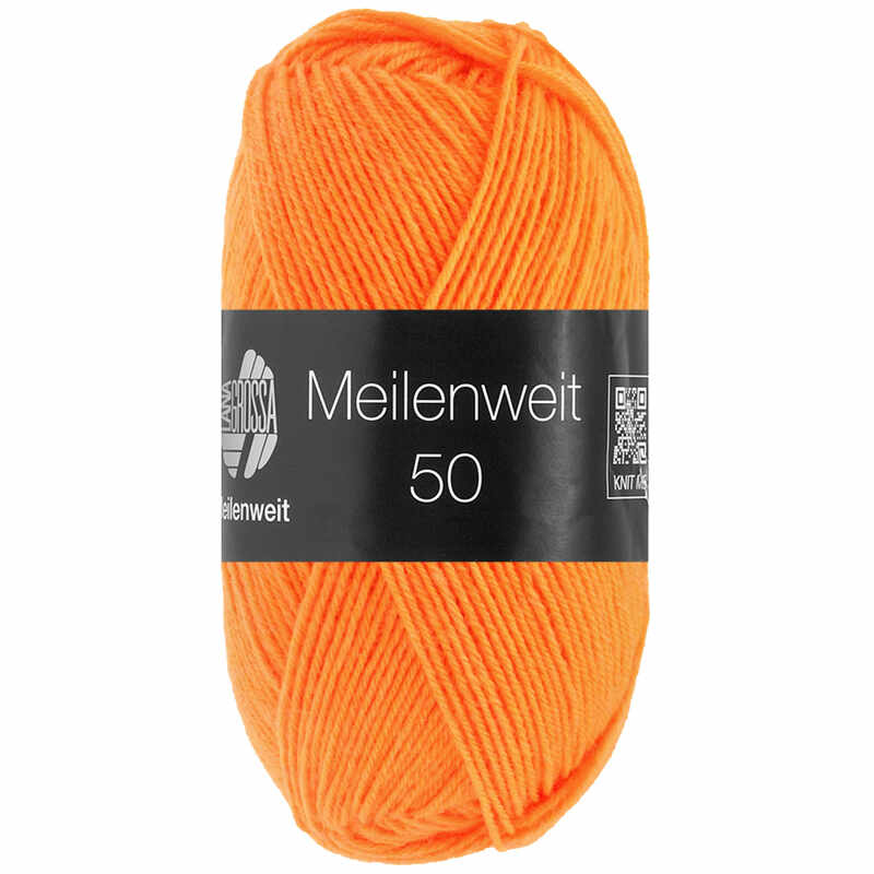 Lana Grossa Meilenweit 50 Uni Farbe 1422 Orange