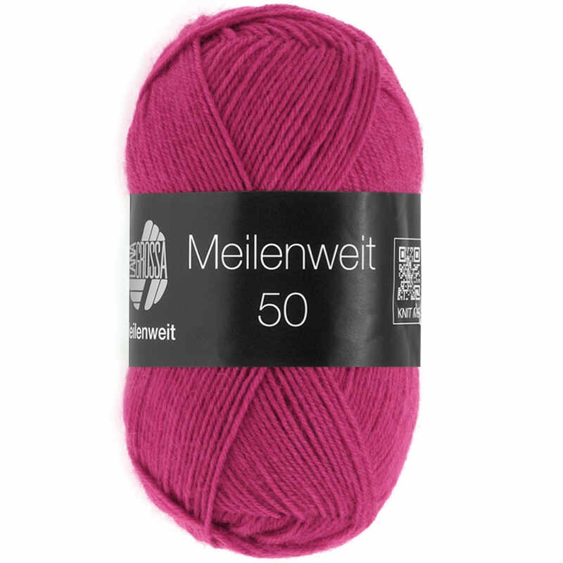 Lana Grossa Meilenweit 50 Uni Farbe 1313 Pink