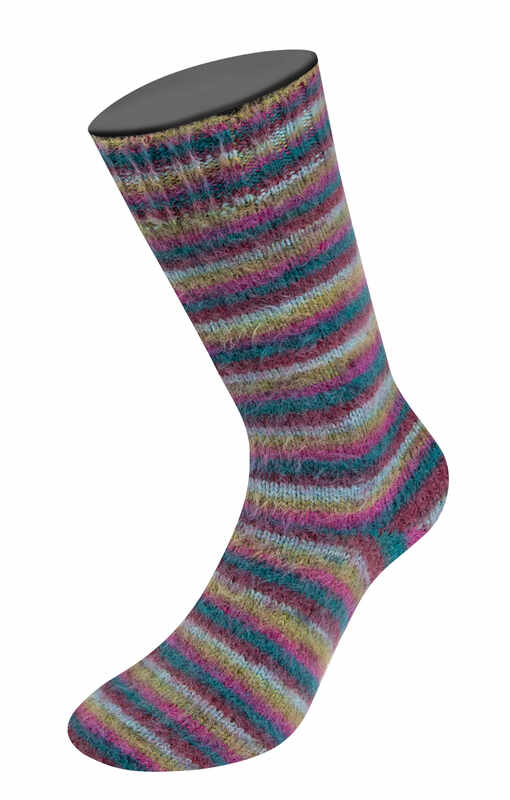 Lana Grossa Cosy Socks Multi Stripes Farbe 158