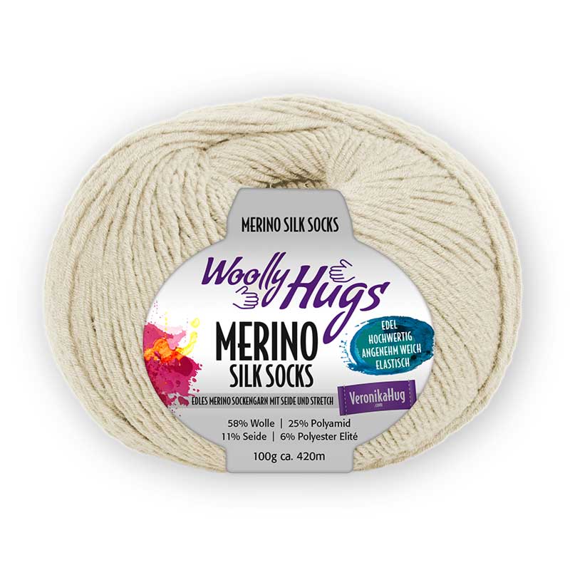 Woolly Hugs Merino Silk Socks hellbeige 205