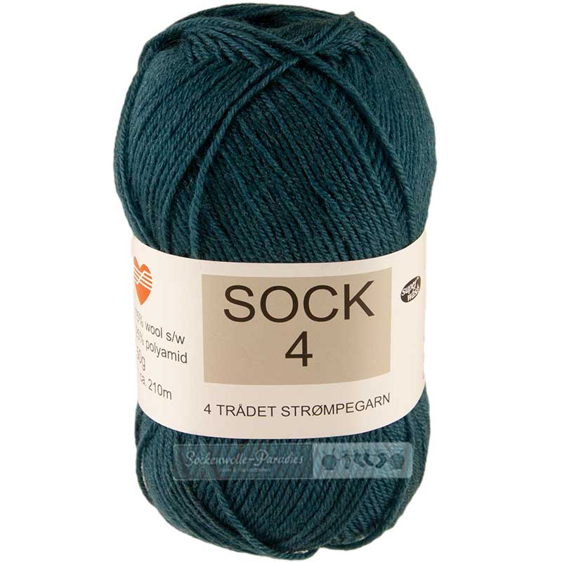 Hjertegarn Sock 4 Farbe 4718 agave