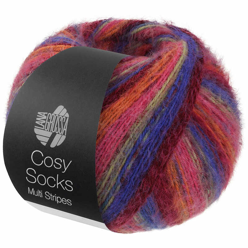 Lana Grossa Cosy Socks Multi Stripes Farbe 156