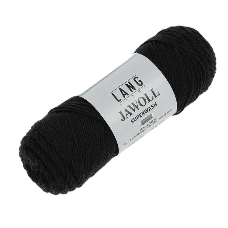 Lang Yarns Jawoll Uni Farbe 0004 schwarz