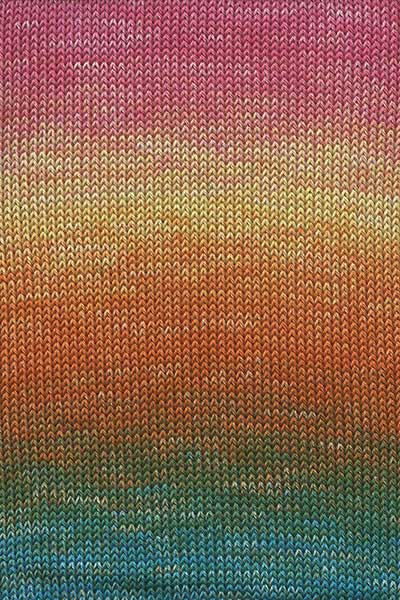 Lang Yarns Quattro Dégradé Farbe 6 türkis-pink-gelb