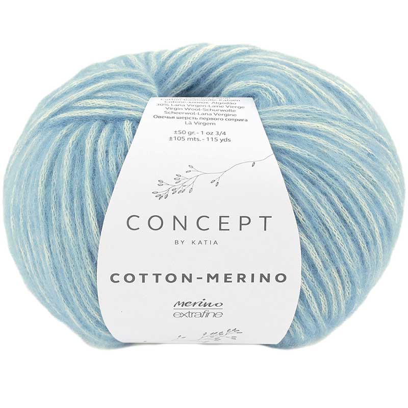 Katia Concept Cotton Merino Farbe 131 hellblau