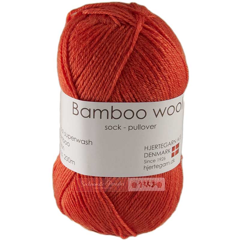 Hjertegarn Bamboo wool Farbe 1448 orange