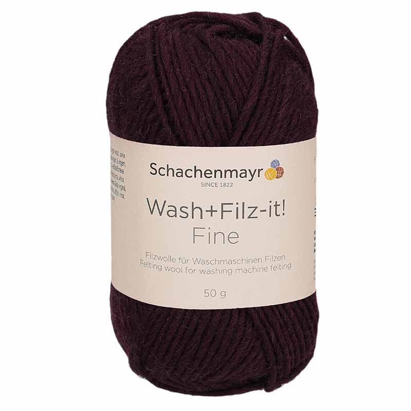 Schachenmayr Wash+Filz-it! Fine Farbe 145 burgundy