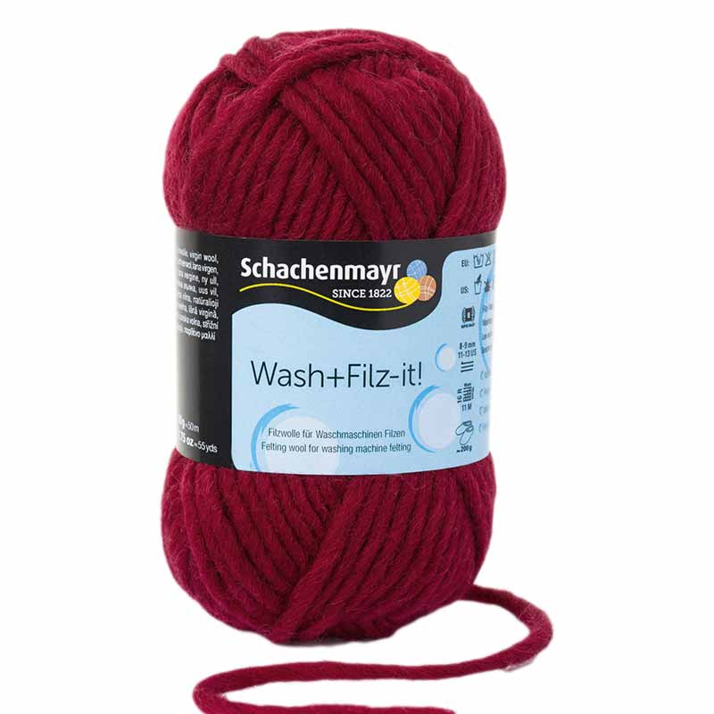 Schachenmayr Wash+Filz-it! Farbe 06 ruby