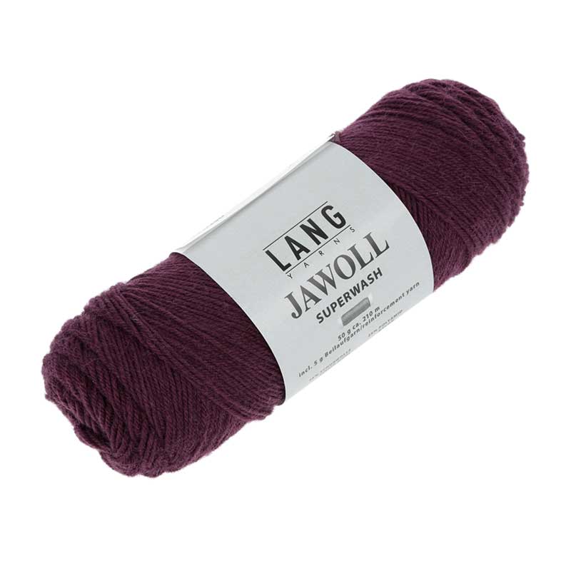 Lang Yarns Jawoll Uni Farbe 0390 violett dunkel