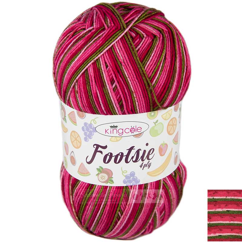 King Cole Footsie 4Ply - 4902 strawberry