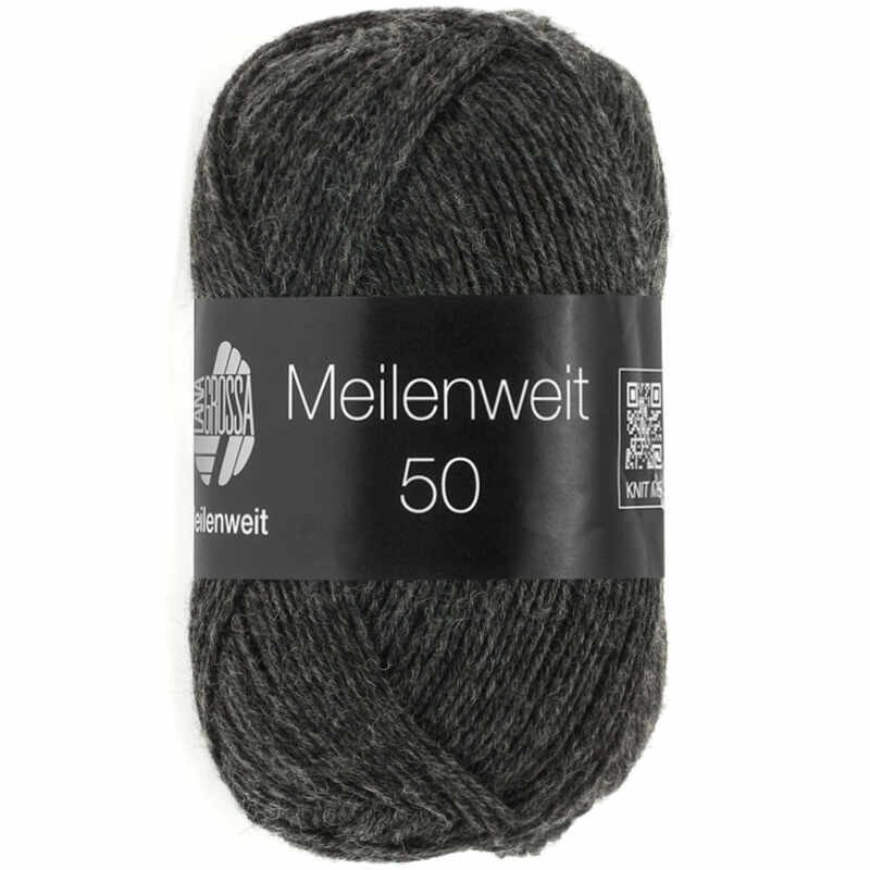 Lana Grossa Meilenweit 50 Uni Farbe 1105 Anthrazit