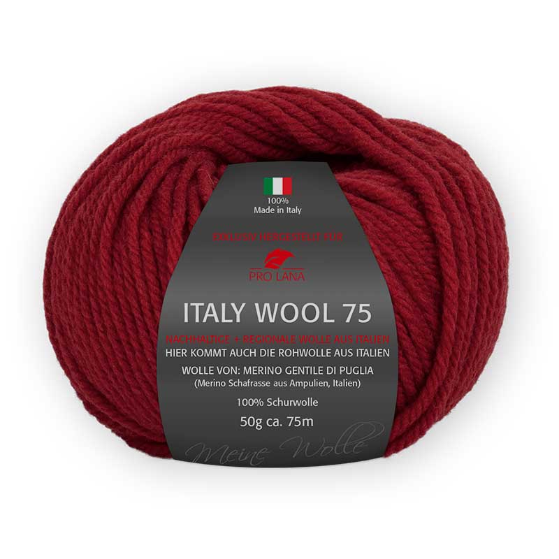 Pro Lana Italy Wool 75 Farbe 230 weinrot