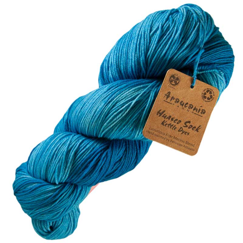 Araucania Huasco Sock Kettle Dyes 1014 Cerulean