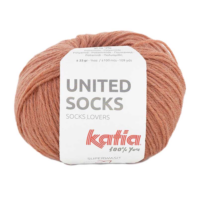Katia United Socks Farbe 29 helles lachsrot