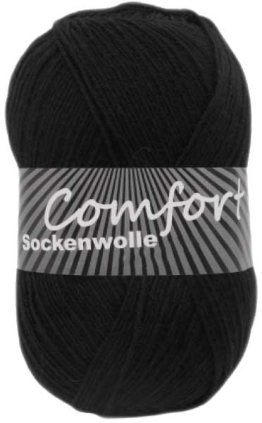 Comfort Sockenwolle uni 8-fach 196 schwarz