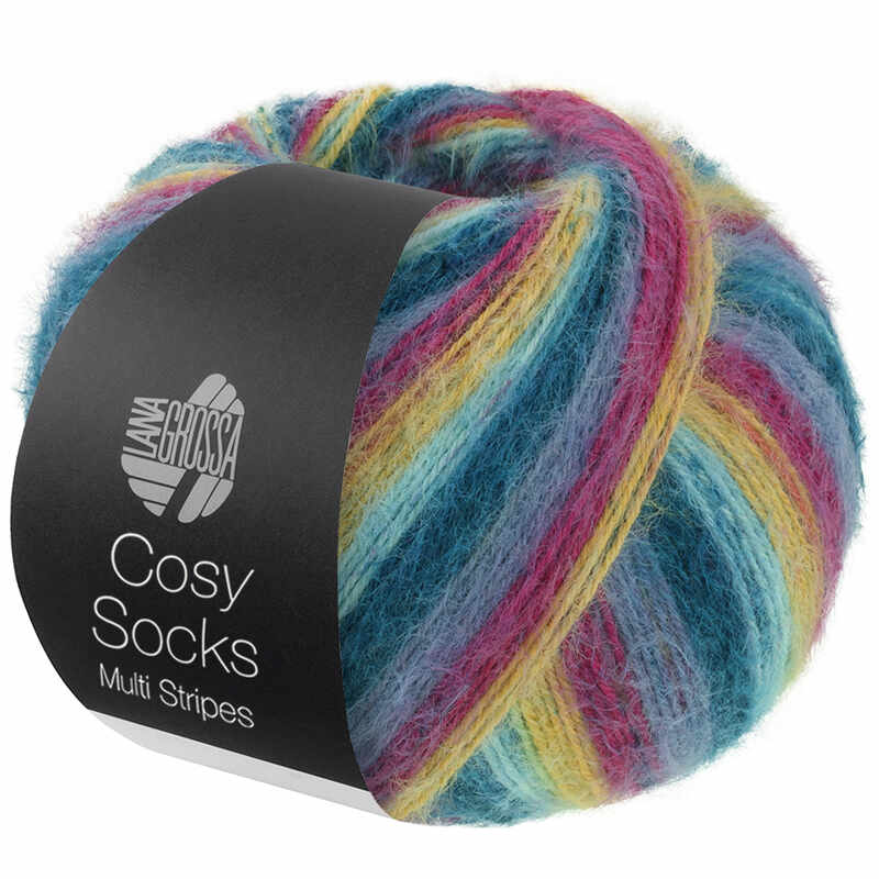 Lana Grossa Cosy Socks Multi Stripes Farbe 155
