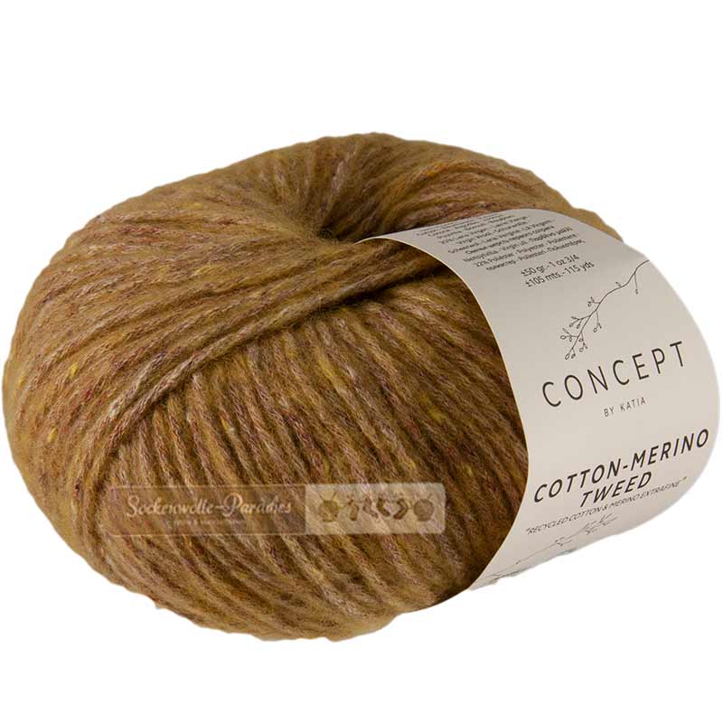 Katia Concept Cotton Merino Tweed Farbe 507 ocker