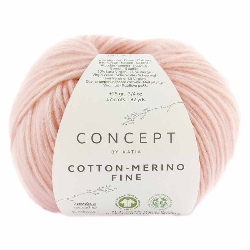 Katia Concept Cotton-Merino Fine Farbe 88 hellrosa