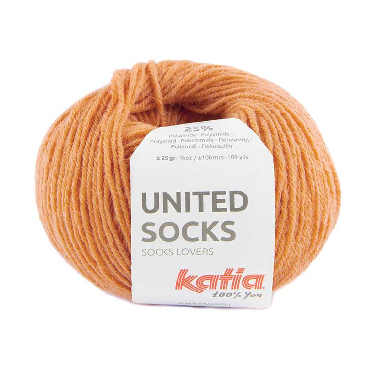 Katia United Socks Farbe 27 pastellorange