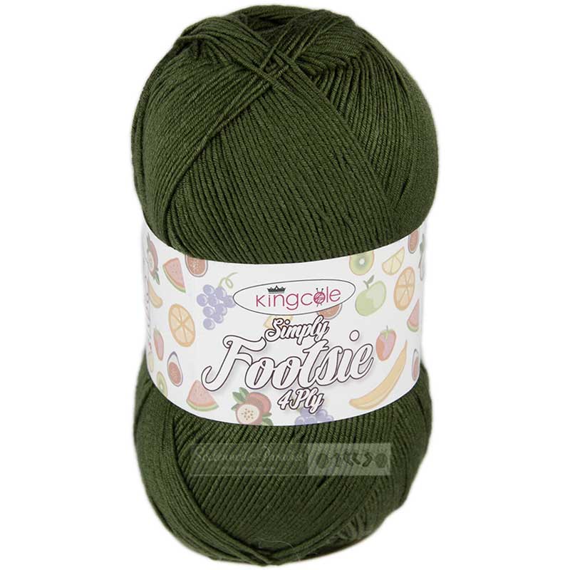 King Cole Simply Footsie 4Ply - 5221 olive
