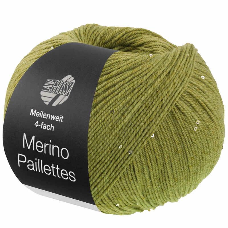 Lana Grossa Meilenweit 100 Merino Paillettes (2307) Hellgrün
