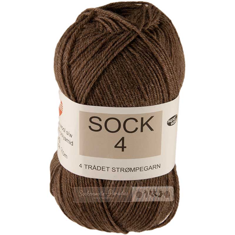 Hjertegarn Sock 4 Farbe 0211 braun meliert