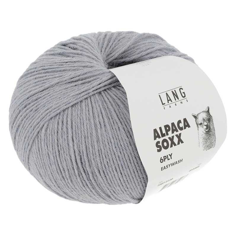 Lang Yarns Alpaca Soxx 6-fach Uni Farbe 0120 hellblau melange