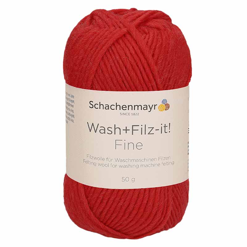 Schachenmayr Wash+Filz-it! Fine Farbe 119 red