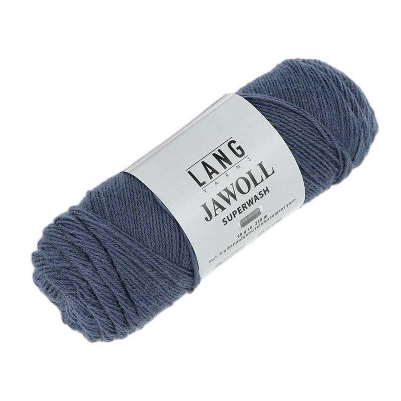 Lang Yarns Jawoll Uni Farbe 0007 stahlblau