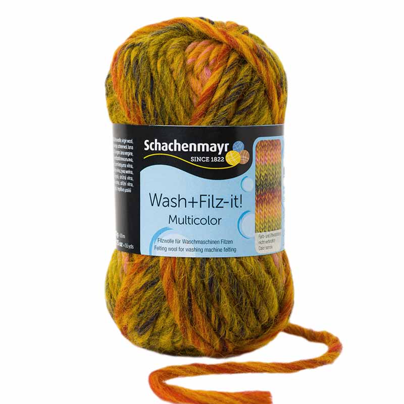 Schachenmayr Wash+Filz-it! Multicolor 255 curry color
