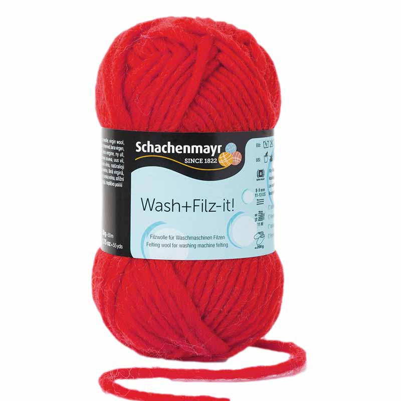 Schachenmayr Wash+Filz-it! Farbe 19 red