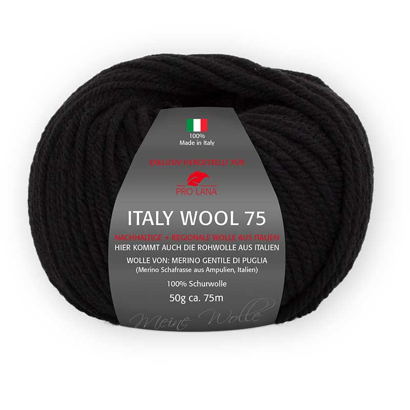 Pro Lana Italy Wool 75 Farbe 299 schwarz