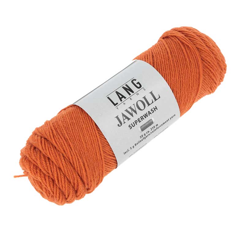 Lang Yarns Jawoll Uni Farbe 0159 mandarine
