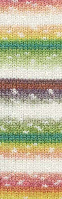 Lang Yarns Wooladdicts Mystery Farbe 6 white-rainbow