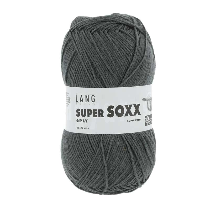 Lang Yarns Supersoxx 6-fach Uni Farbe 0024 grau